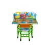 set birou cu scaun copii model elefant verde 3