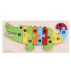 puzzle lemn numerotat crocodil