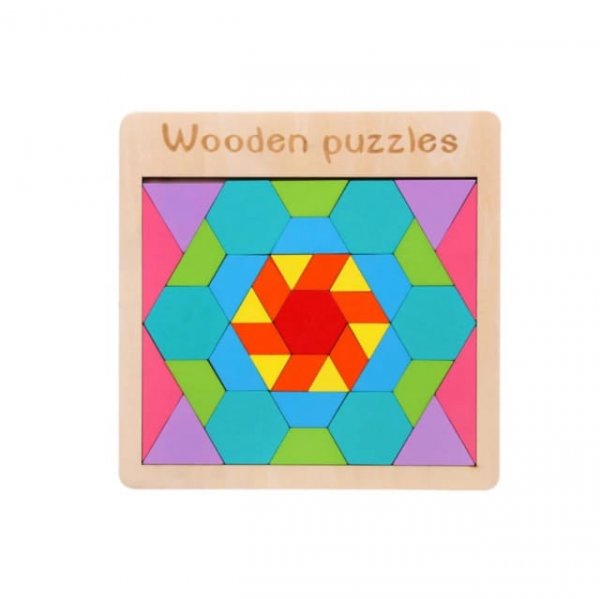 puzzle din lemn tangram 39 piese 2