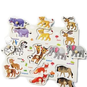 puzzle din lemn animale domestice