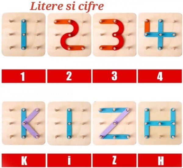 joc educativ din lemn invata alfabetul si creaza forme 7