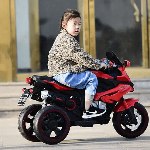 motocicleta pentru copii cu 2motoare si sezut din piele 8