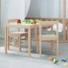 set masa pentru copii din lemn si mdf cu doua scaune