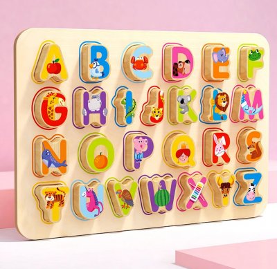 puzzle lemn alfabet
