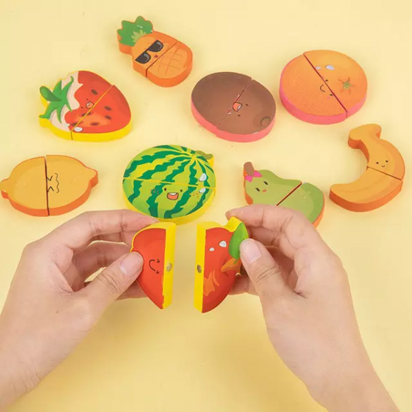 puzzle pentru copii cu xilofon si feliere fructe 3