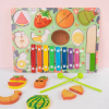 puzzle pentru copii cu xilofon si feliere fructe 5