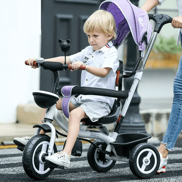 tricicleta copii cu umbreluta si control parental 2