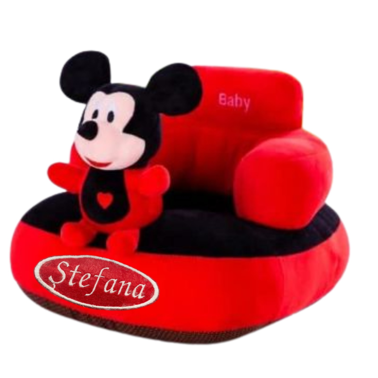 Fotoliu bebe plus sit up personalizat cu nume Mickey Mouse Allmati
