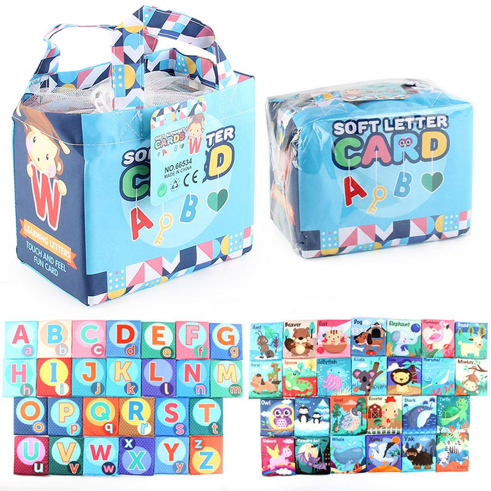 joc alfabet set 26 carti textile 3