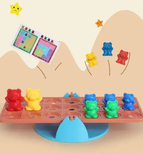 joc montessori multifunctional ursuleti colorati 12