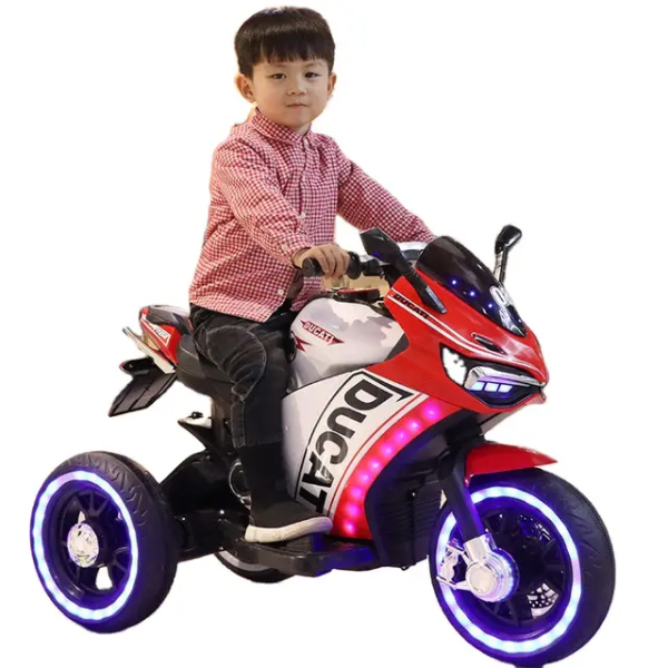 motocicleta electrica copii sezut din piele ht6188 5