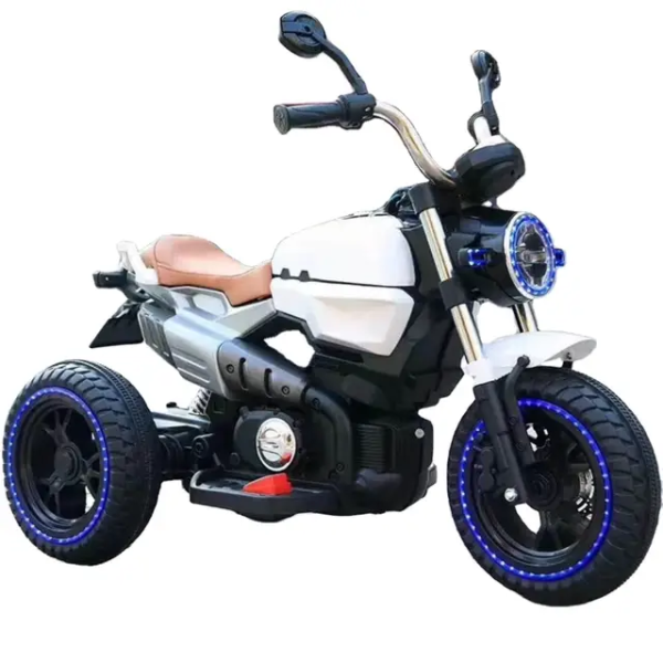 motocicleta electrica copii cu doua motoare si lumini in roti mb284 1