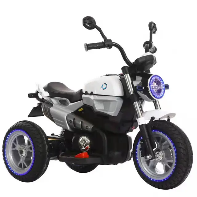 motocicleta electrica copii cu doua motoare si lumini in roti mb284 6