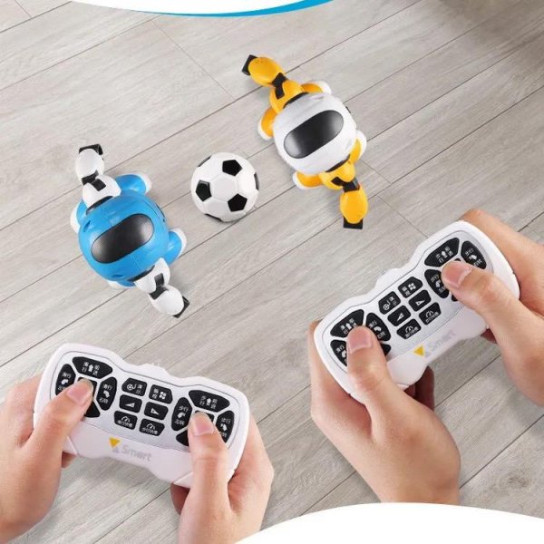 Jucarie interactiva Set Robotei fotbalisti cu poarta si minge incluse ALLMATI12