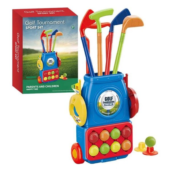 Troler de golf pentru copii cu 4 crose si accesorii ALLMATI3