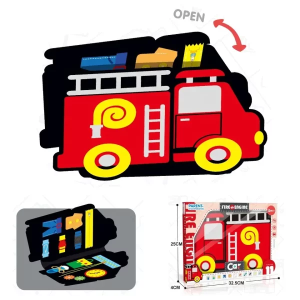 carte senzoriala cu activitati fetru masina de pompieri20545