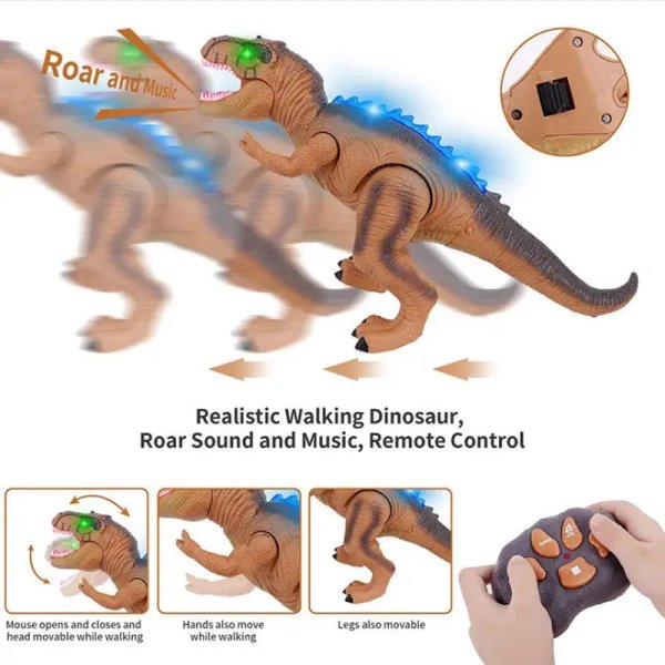 dinozaur de jucarie cu telecomanda 1