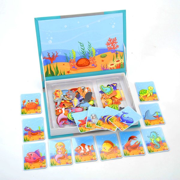 carte magnetica joc educativ puzzle sea creatures2