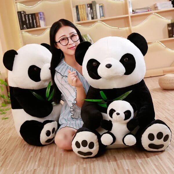 urs panda din plus cu frunza de bambus 5