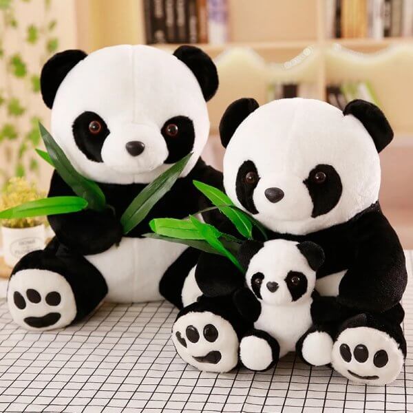 urs panda din plus cu frunza de bambus 6