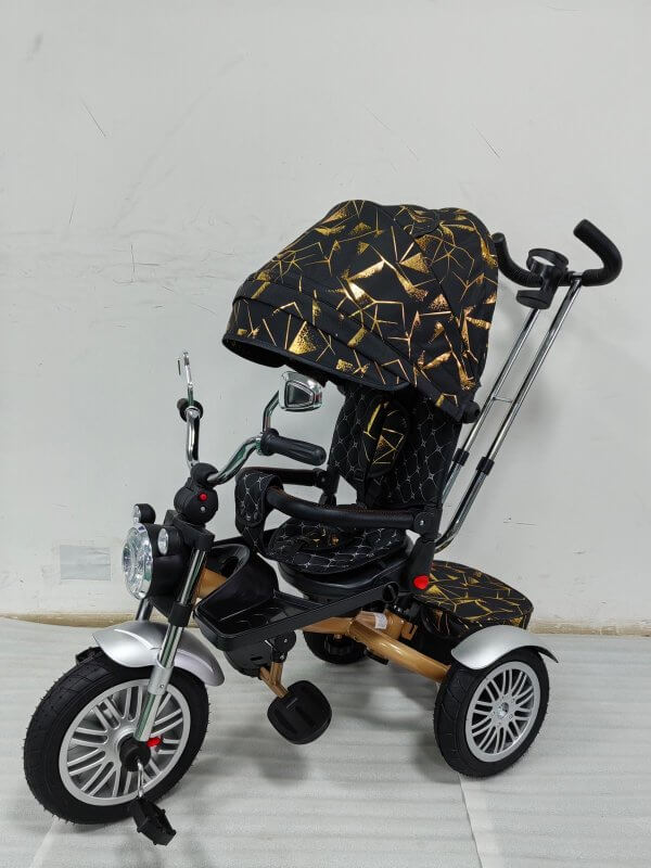 tricicleta copii model luxury black and gold 2